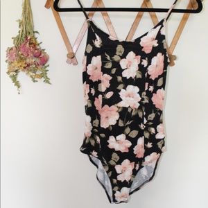 American Eagle floral body suit